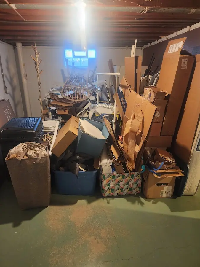 Roll-off dumpster container at job site for 2 Yard Dumpster Rental in Riverside